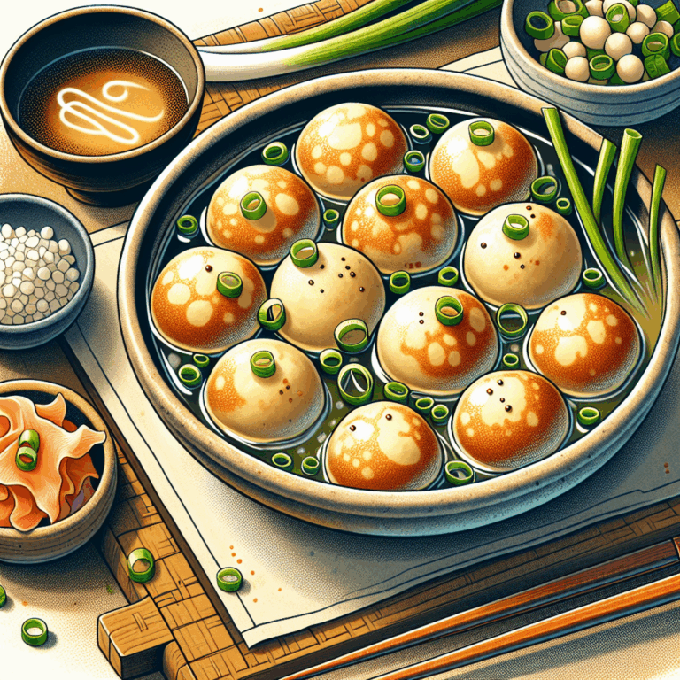 Akashiyaki (bolas de masa hervidas en caldo)