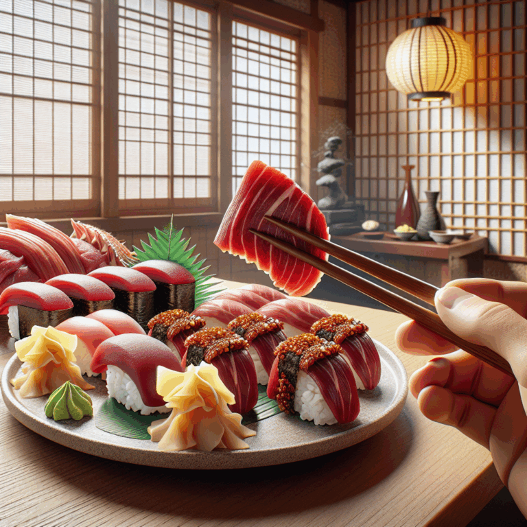 Basashi sushi (sushi de carne de caballo cruda)