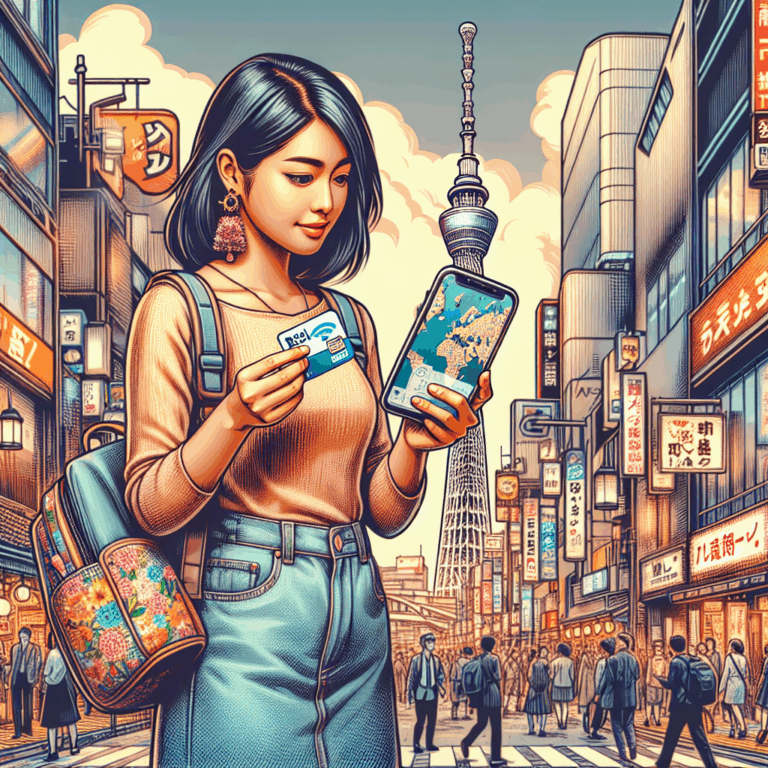 Compra una tarjeta SIM local o un dispositivo de Wi-Fi de bolsillo para mantenerte conectado en Japón..