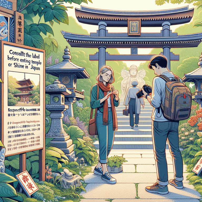 Consulta la etiqueta antes de entrar en un templo o santuario en Japón.