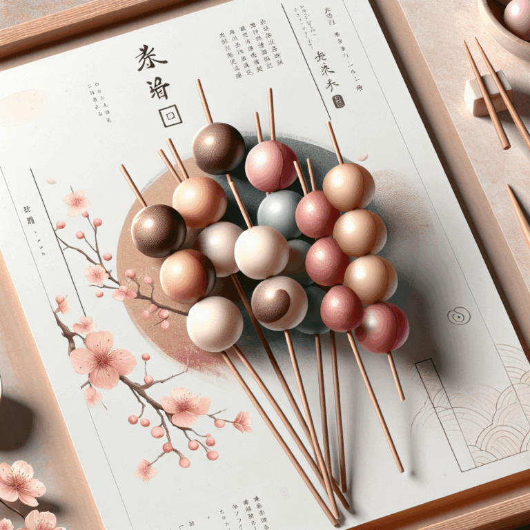 Dango (bolas de arroz en brochetas)