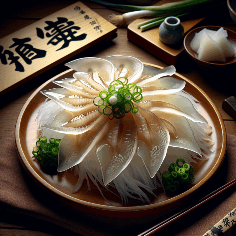 Fugu sashimi (sashimi de pez globo)