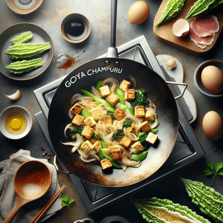 Goya champuru (salteado amargo de goya)