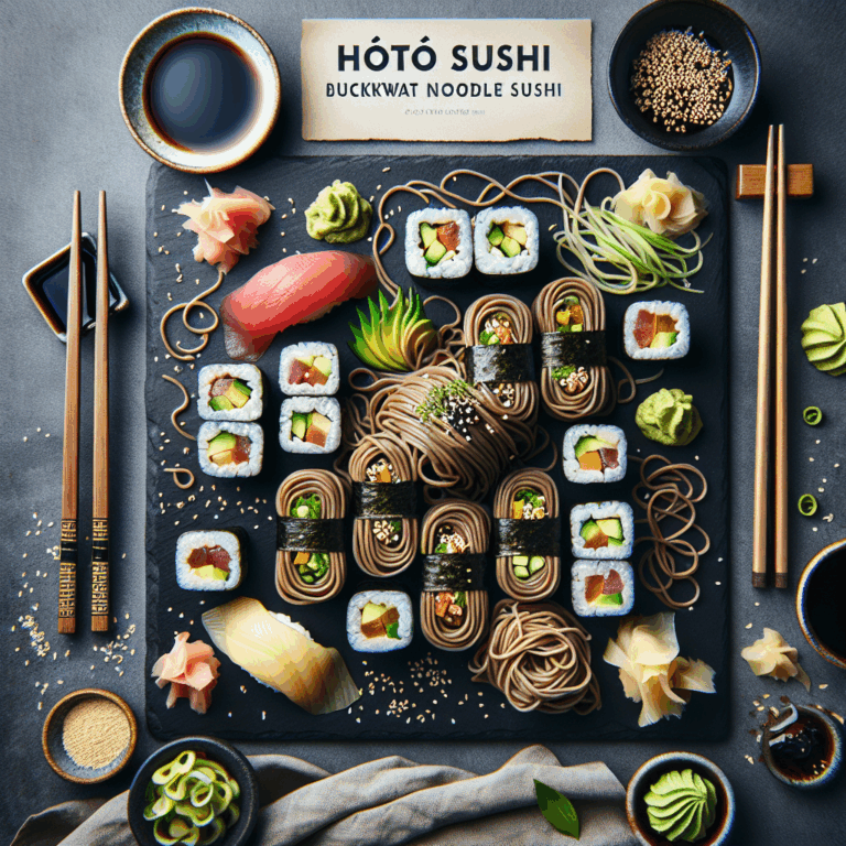 Hōtō sushi (sushi de fideos de trigo sarraceno)