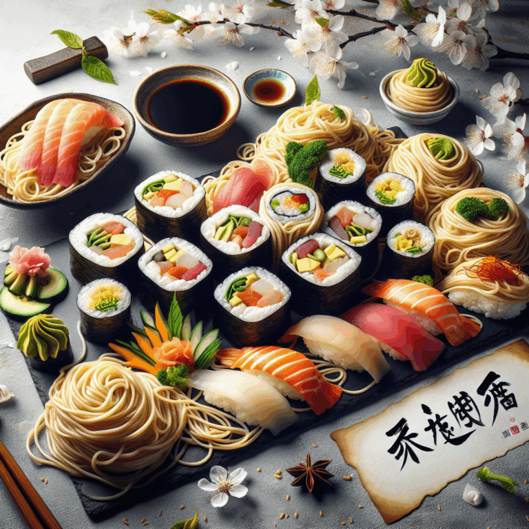 Hōtō sushi (sushi de fideos hōtō)