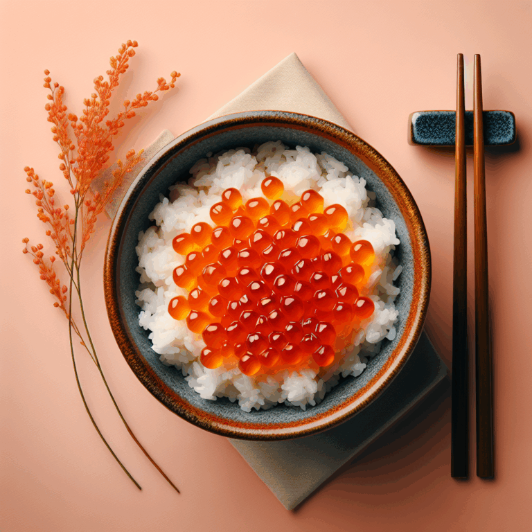 Ikura don (tazón de arroz con huevas de salmón)
