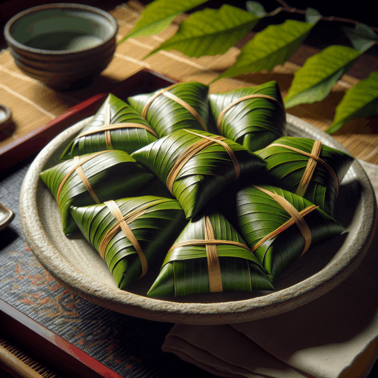 Kashiwa-mochi (pastelitos de arroz envueltos en hojas de roble)