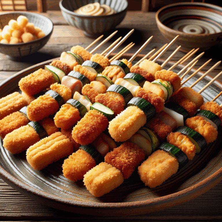 Kushiage (brochetas empanizadas)