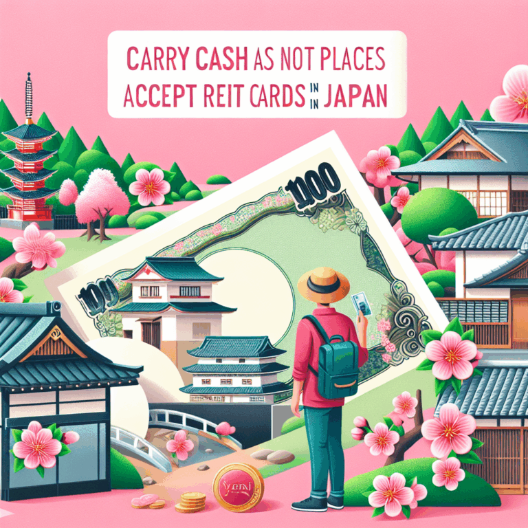 Lleva efectivo ya que no todos los lugares aceptan tarjetas de crédito en Japón.