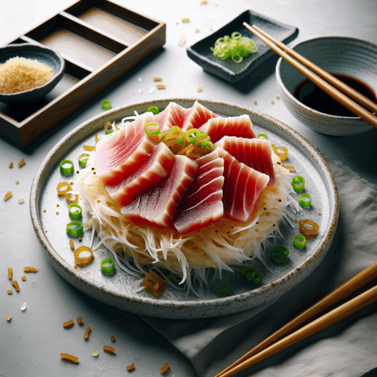 Maguro yamakake (atún con yamaimo)