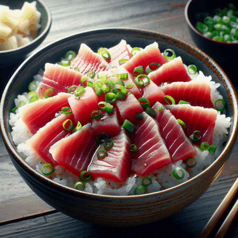 Maguro yamakake don (atún con yamaimo sobre arroz)