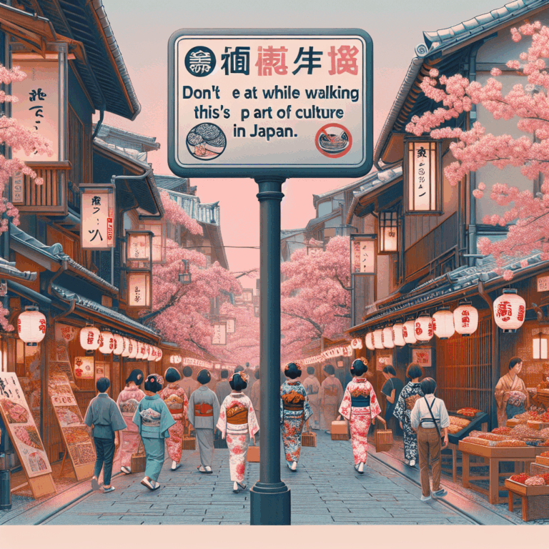 No comas mientras caminas por la calle en Japón.