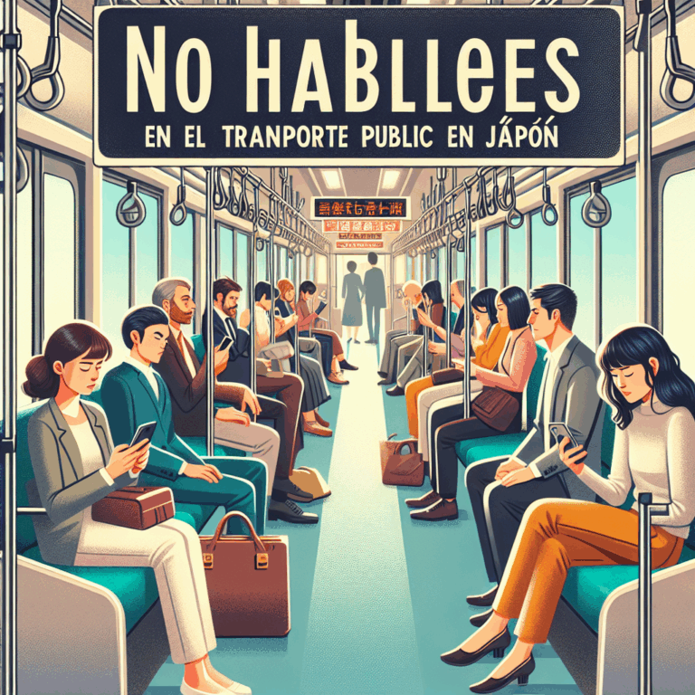 No hables por teléfono en el transporte público en Japón.