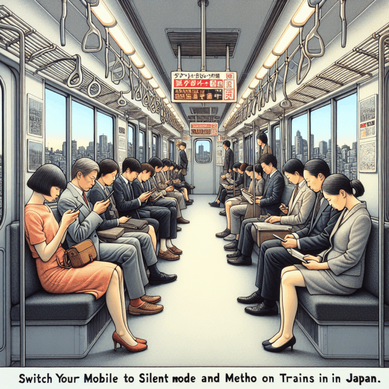 Pon el móvil en modo silencioso en trenes y metros en Japón.