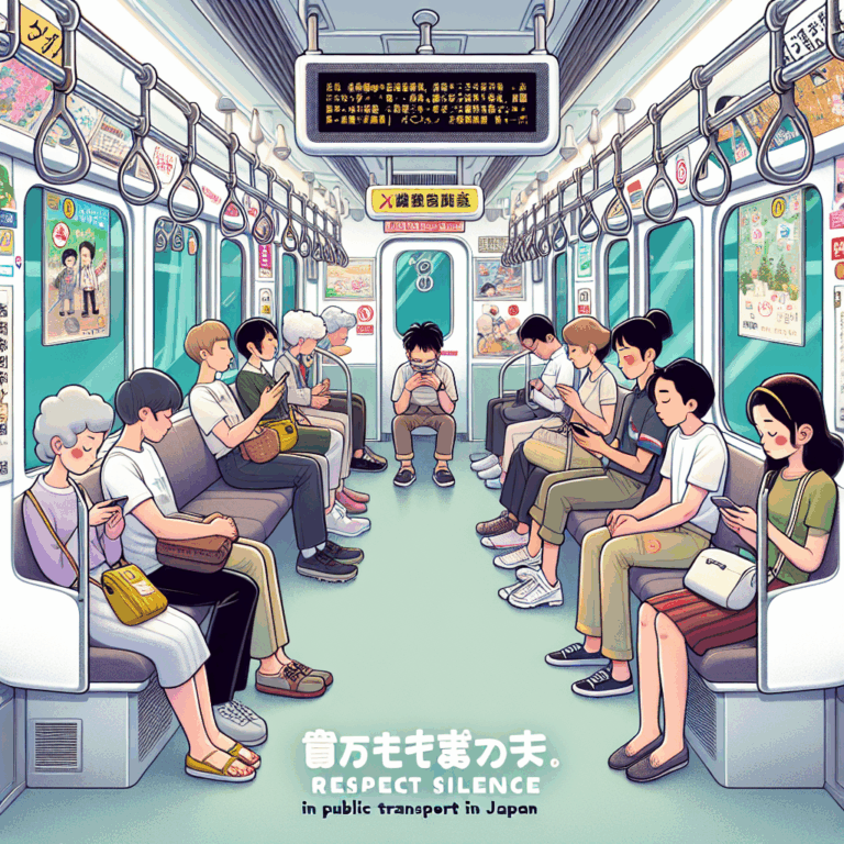 Respeta el silencio en el transporte público en Japón.