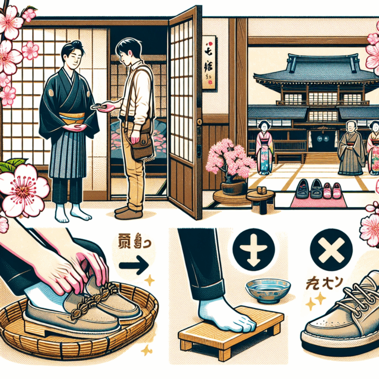 Respeta las normas de etiqueta al quitarte los zapatos al entrar en casas y ryokans en Japón.